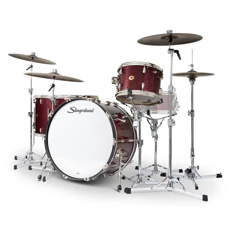 Slingerland Radio King 4pc Drum Set 24/13/16/18 Maroon Glass