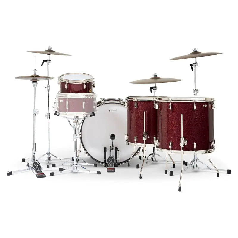 Slingerland Radio King 4pc Drum Set 24/13/16/18 Maroon Glass