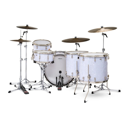 Slingerland Radio King 5pc Drum Set 24/13/16/18/14 White Marine Pearl