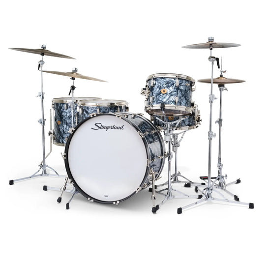 Slingerland Radio King 5pc Drum Set 24/13/16/18/14 Black Diamond Pearl