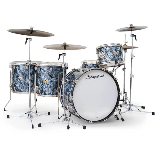 Slingerland Radio King 5pc Drum Set 24/13/16/18/14 Black Diamond Pearl