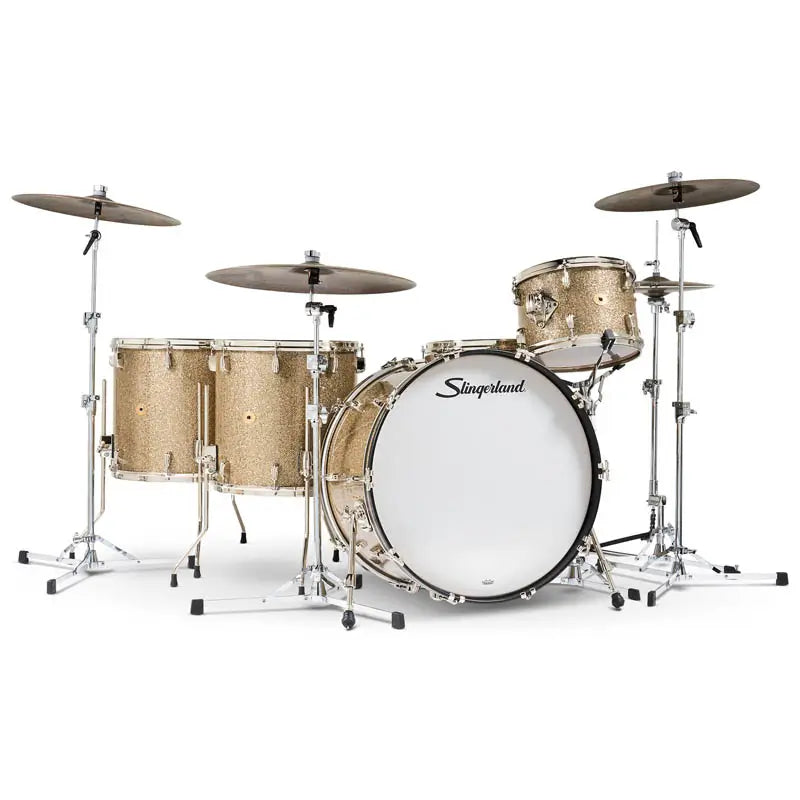 Slingerland Radio King 5pc Drum Set 24/13/16/18/14 Gold Glass