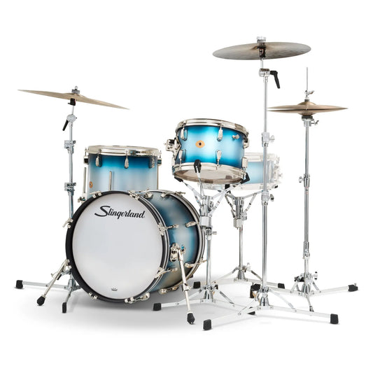 Slingerland Radio King 3pc Drum Set 18/12/14 Blue & Silver Lacquer