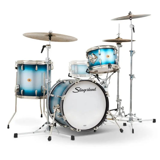 Slingerland Radio King 3pc Drum Set 18/12/14 Blue & Silver Lacquer