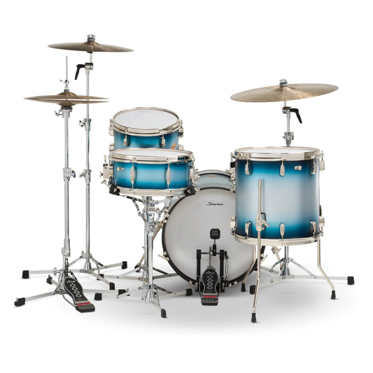 Slingerland Radio King 4pc Drum Set 18/12/14/14 Blue & Silver Lacquer