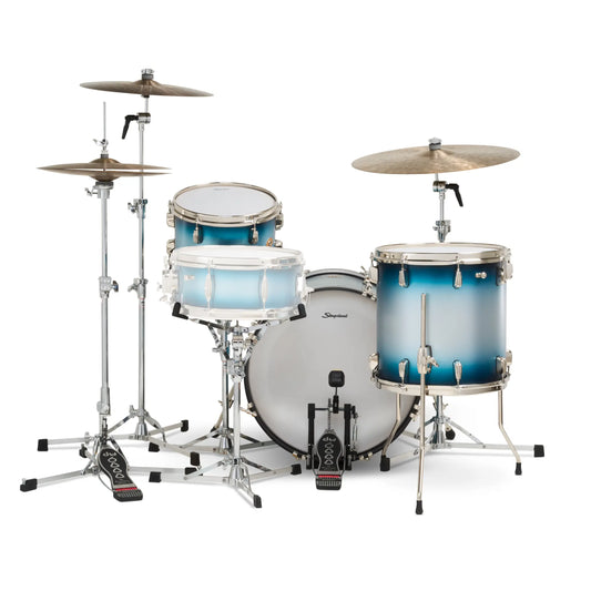 Slingerland Radio King 3pc Drum Set 20/12/14 Blue & Silver Lacquer