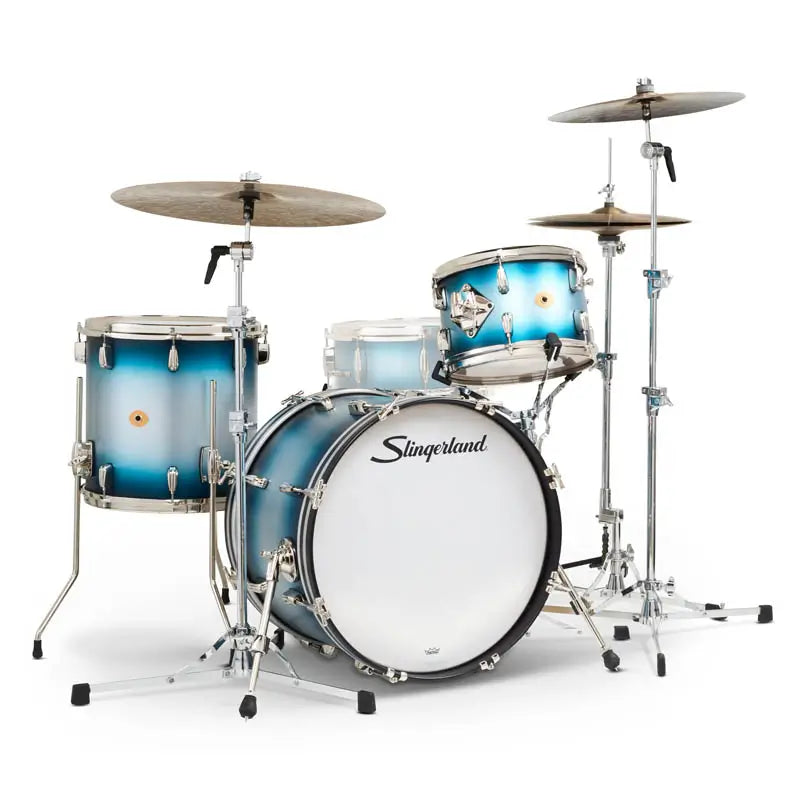 Slingerland Radio King 3pc Drum Set 20/12/14 Blue & Silver Lacquer
