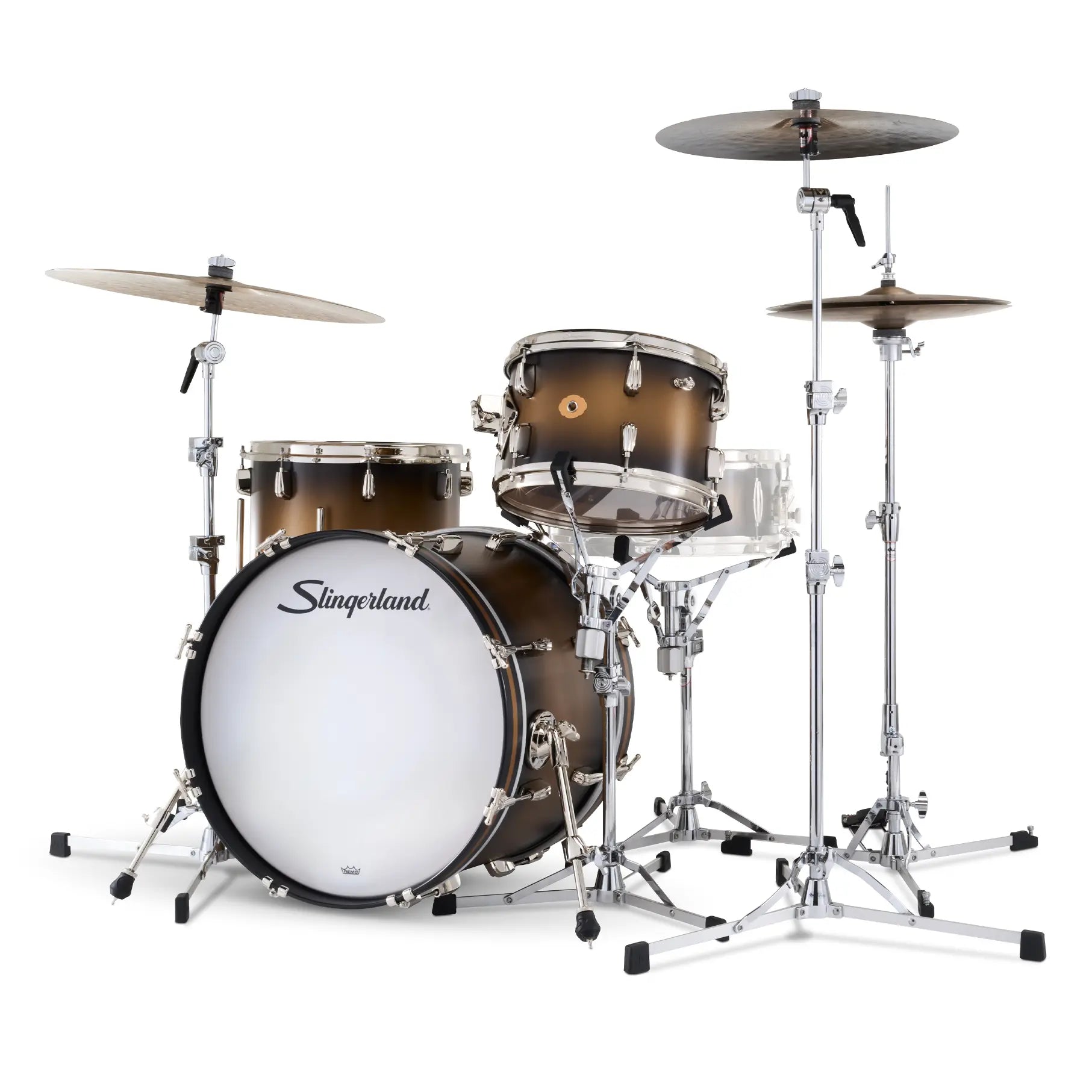 Slingerland Radio King 3pc Drum Set 20/12/14 Black & Gold Lacquer