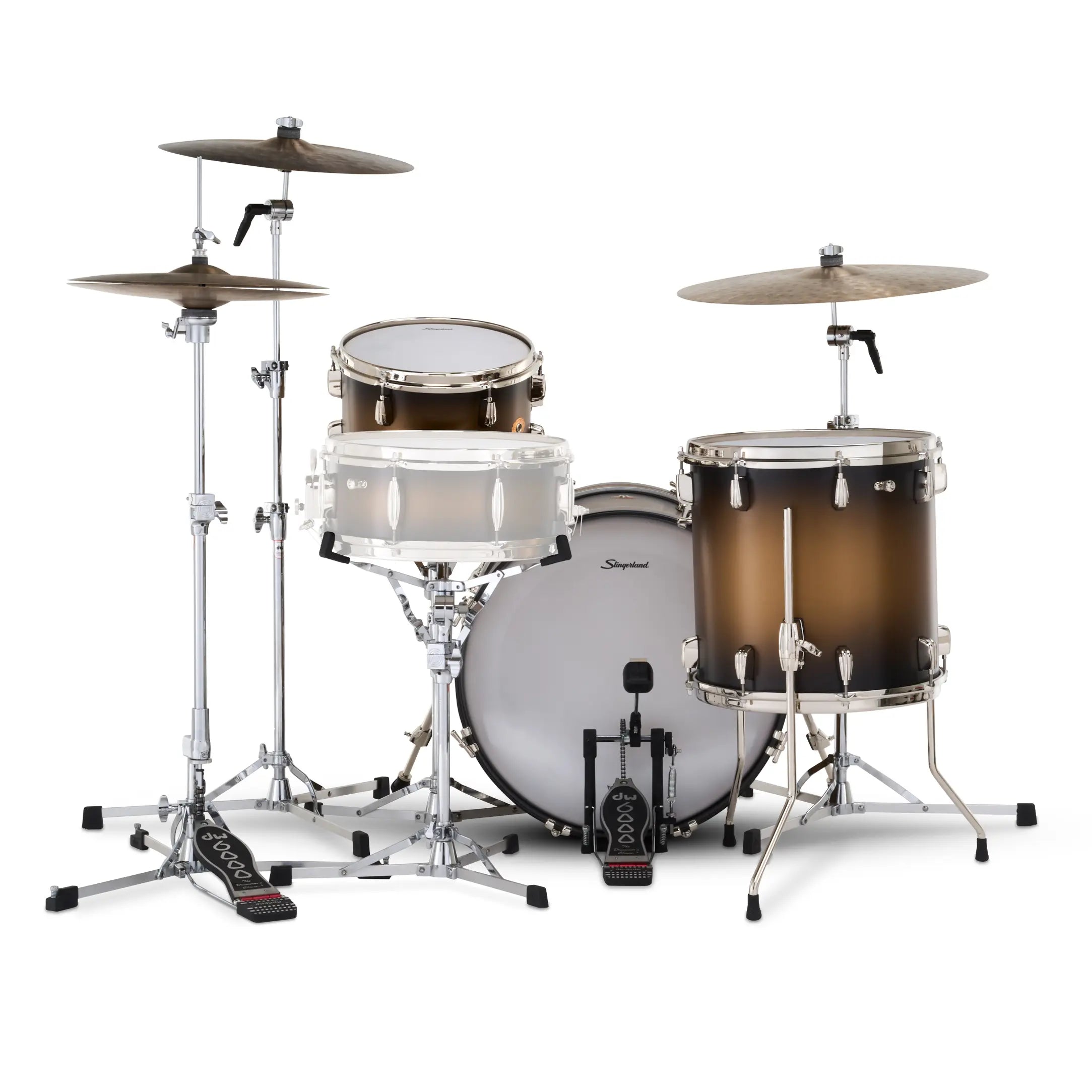 Slingerland Radio King 3pc Drum Set 20/12/14 Black & Gold Lacquer