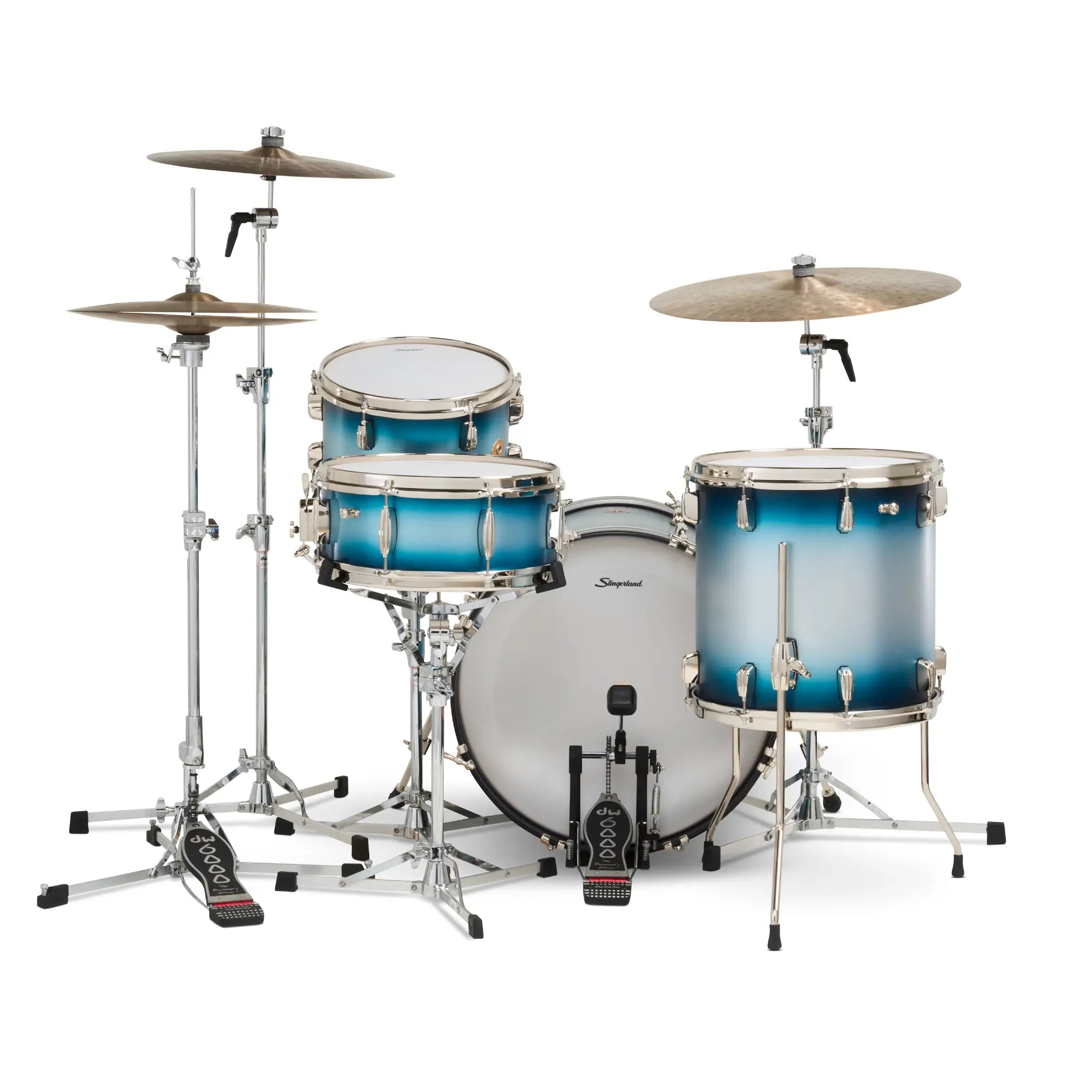 Slingerland Radio King 4pc Drum Set 20/12/14/14 Blue & Silver Lacquer
