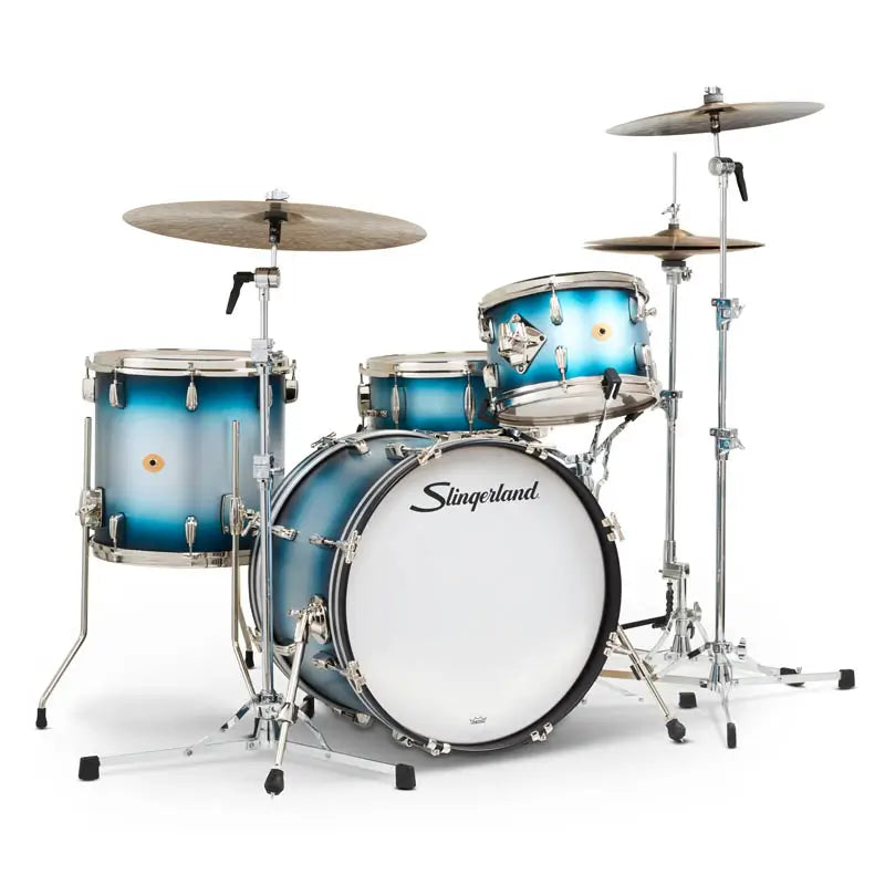 Slingerland Radio King 4pc Drum Set 20/12/14/14 Blue & Silver Lacquer