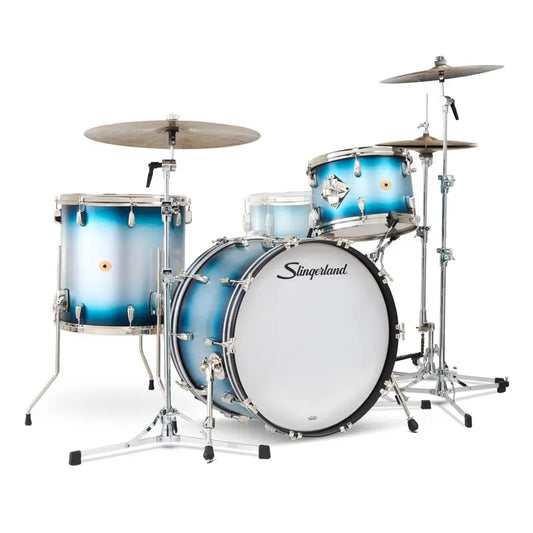 Slingerland Radio King 3pc Drum Set 22/13/16 Blue & Silver Lacquer
