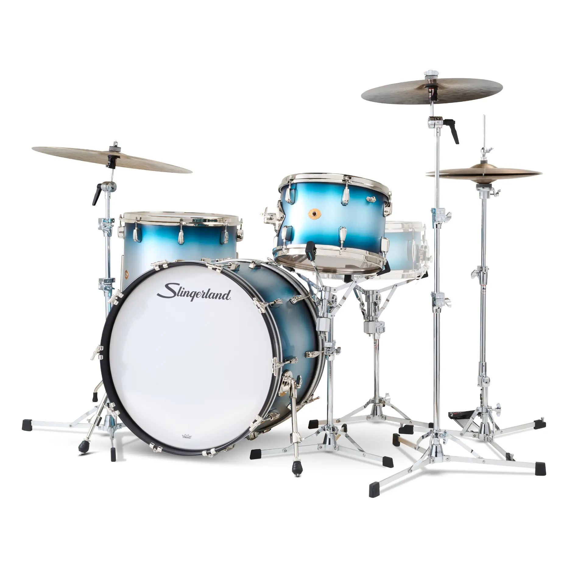 Slingerland Radio King 3pc Drum Set 22/13/16 Blue & Silver Lacquer