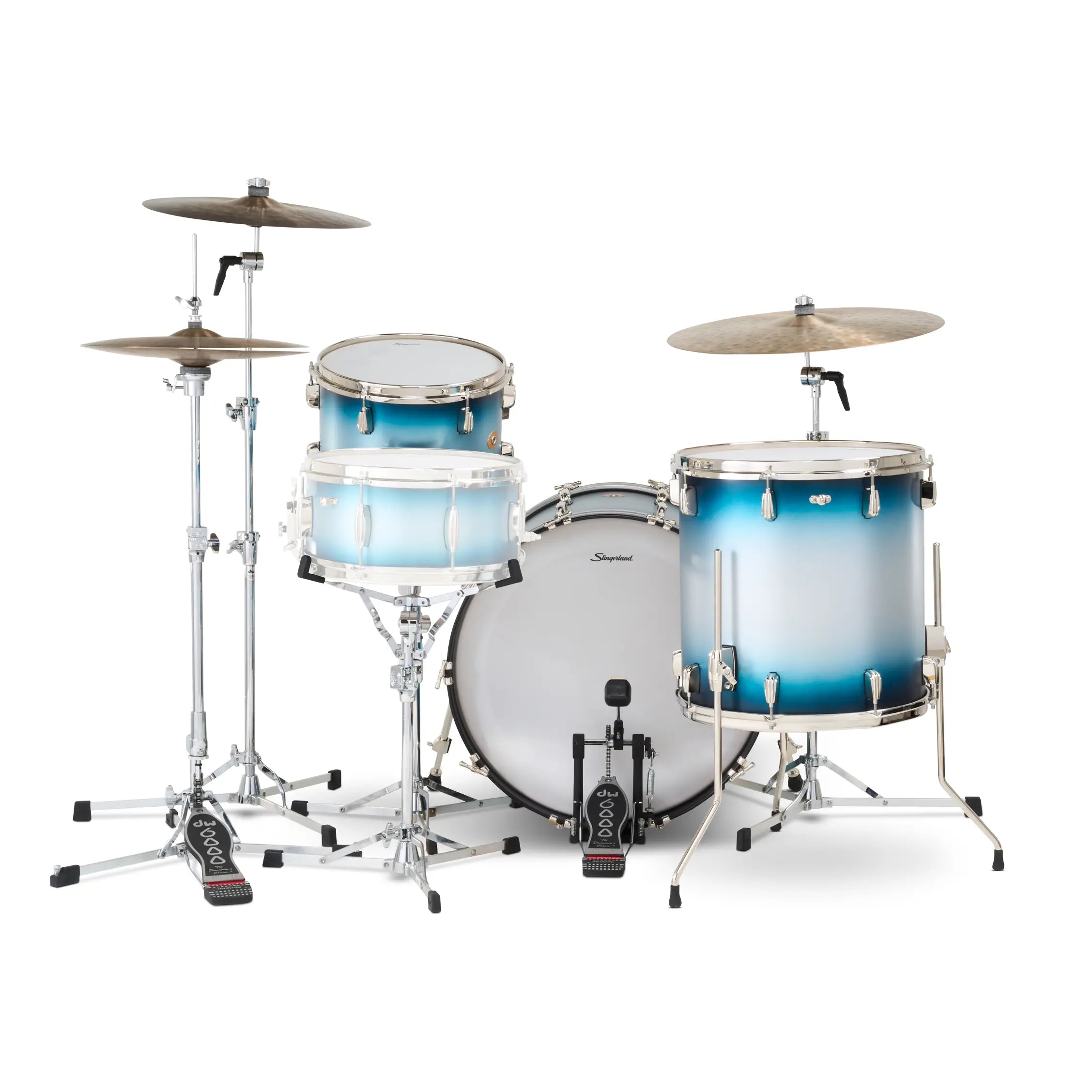Slingerland Radio King 3pc Drum Set 22/13/16 Blue & Silver Lacquer