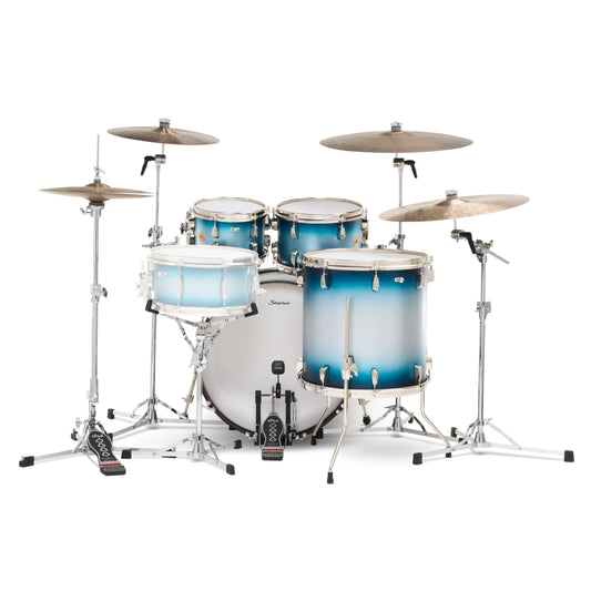 Slingerland Radio King 4pc Drum Set 22/10/12/16 Blue & Silver Lacquer