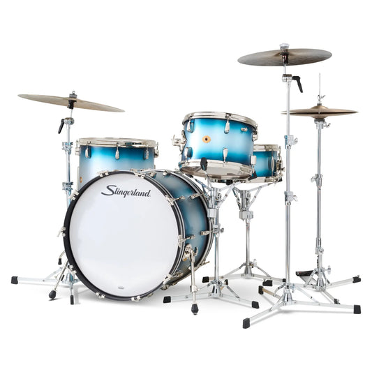 Slingerland Radio King 4pc Drum Set 22/13/16/14 Blue & Silver Lacquer