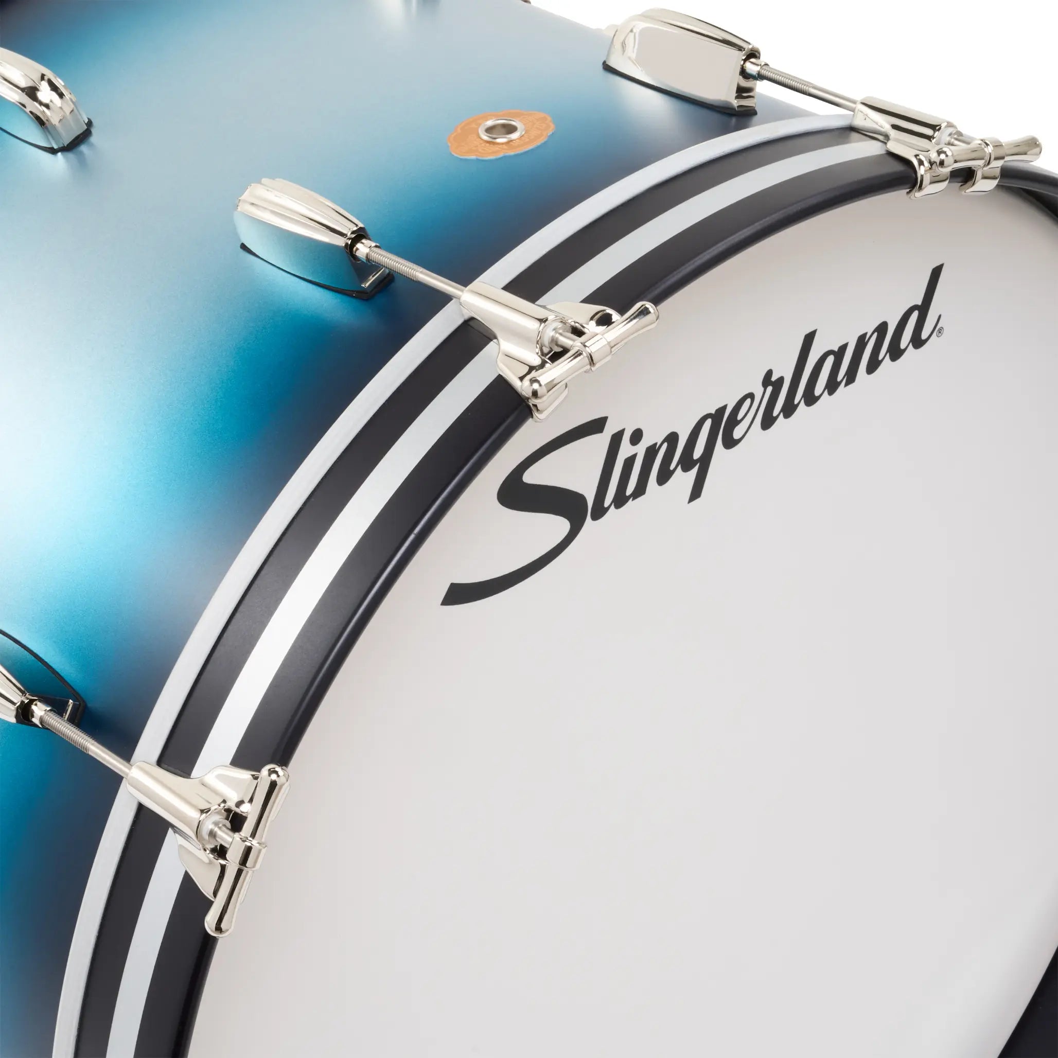 Slingerland Radio King 4pc Drum Set 22/13/16/14 Blue & Silver Lacquer