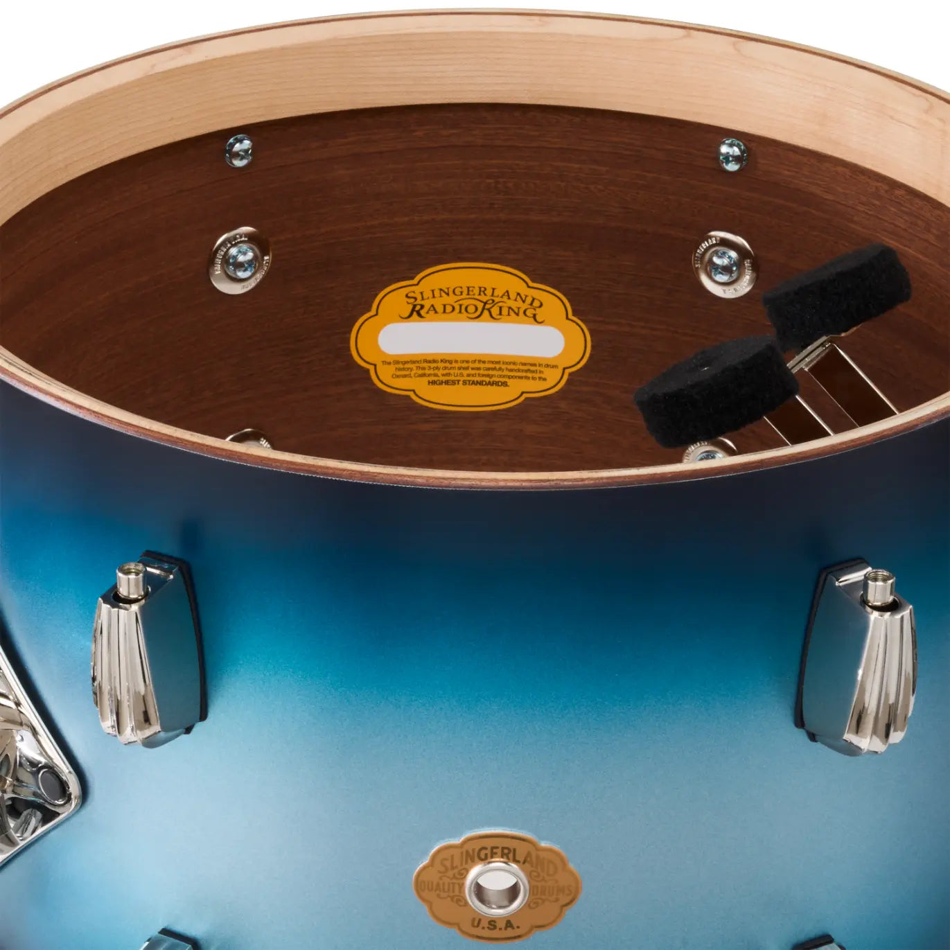 Slingerland Radio King 5pc Drum Set 22/10/12/16/14 Blue & Silver Lacquer