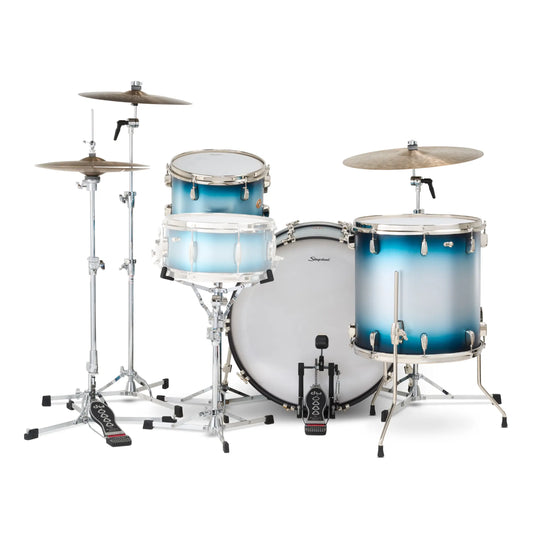 Slingerland Radio King 3pc Drum Set 24/13/16 Blue & Silver Lacquer