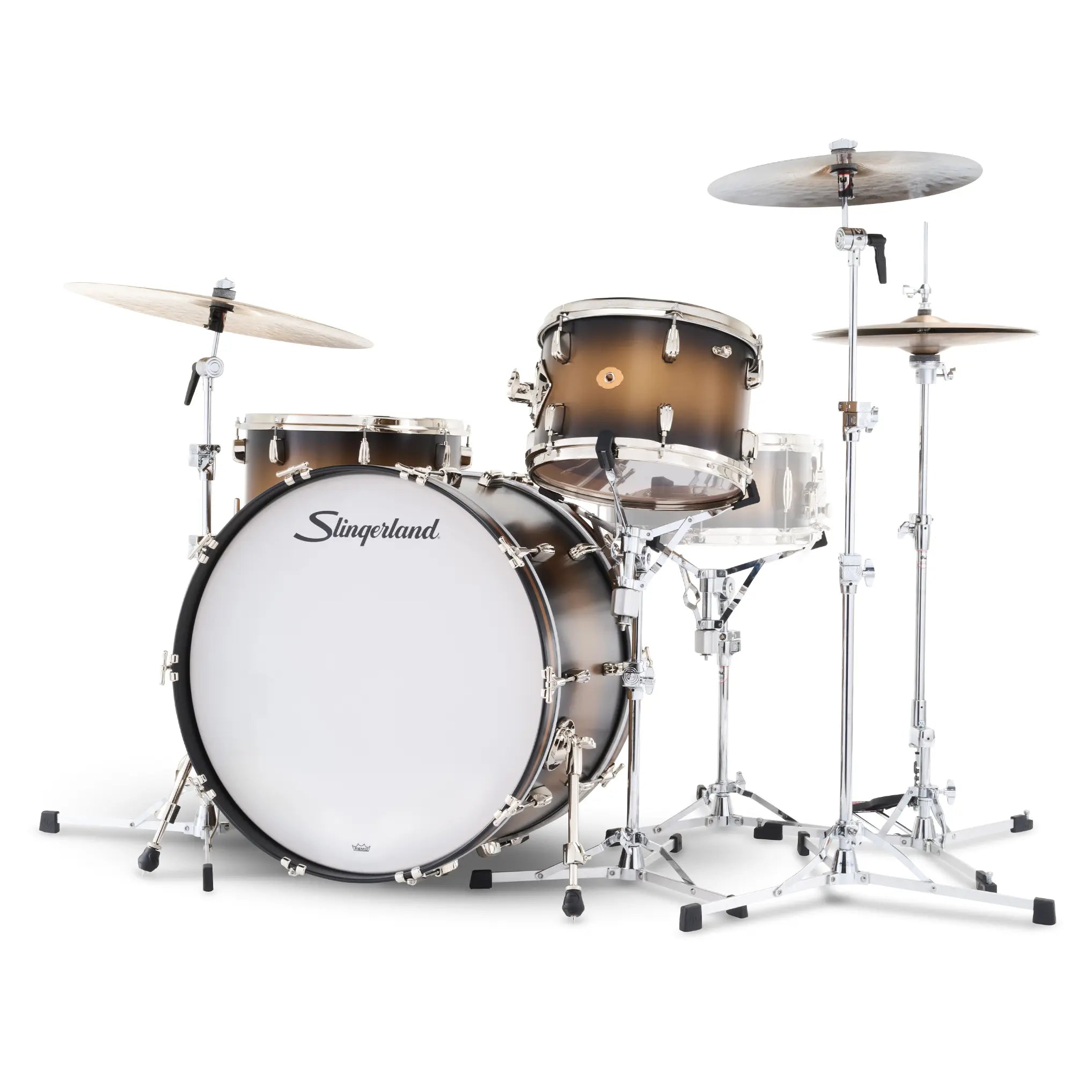 Slingerland Radio King 3pc Drum Set 24/13/16 Black & Gold Lacquer