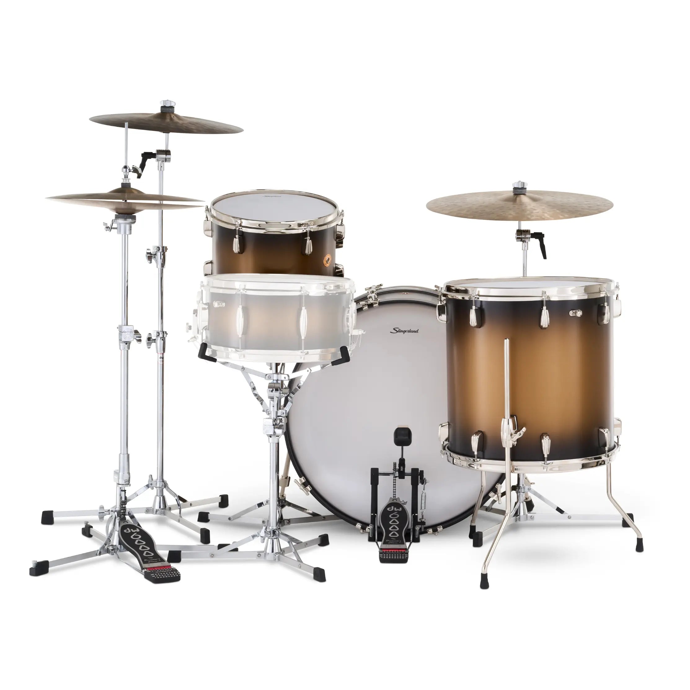 Slingerland Radio King 3pc Drum Set 24/13/16 Black & Gold Lacquer