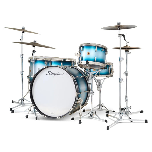Slingerland Radio King 5pc Drum Set 24/13/16/18/14 Blue & Silver Lacquer