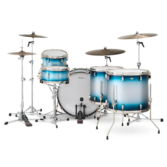 Slingerland Radio King 5pc Drum Set 24/13/16/18/14 Blue & Silver Lacquer