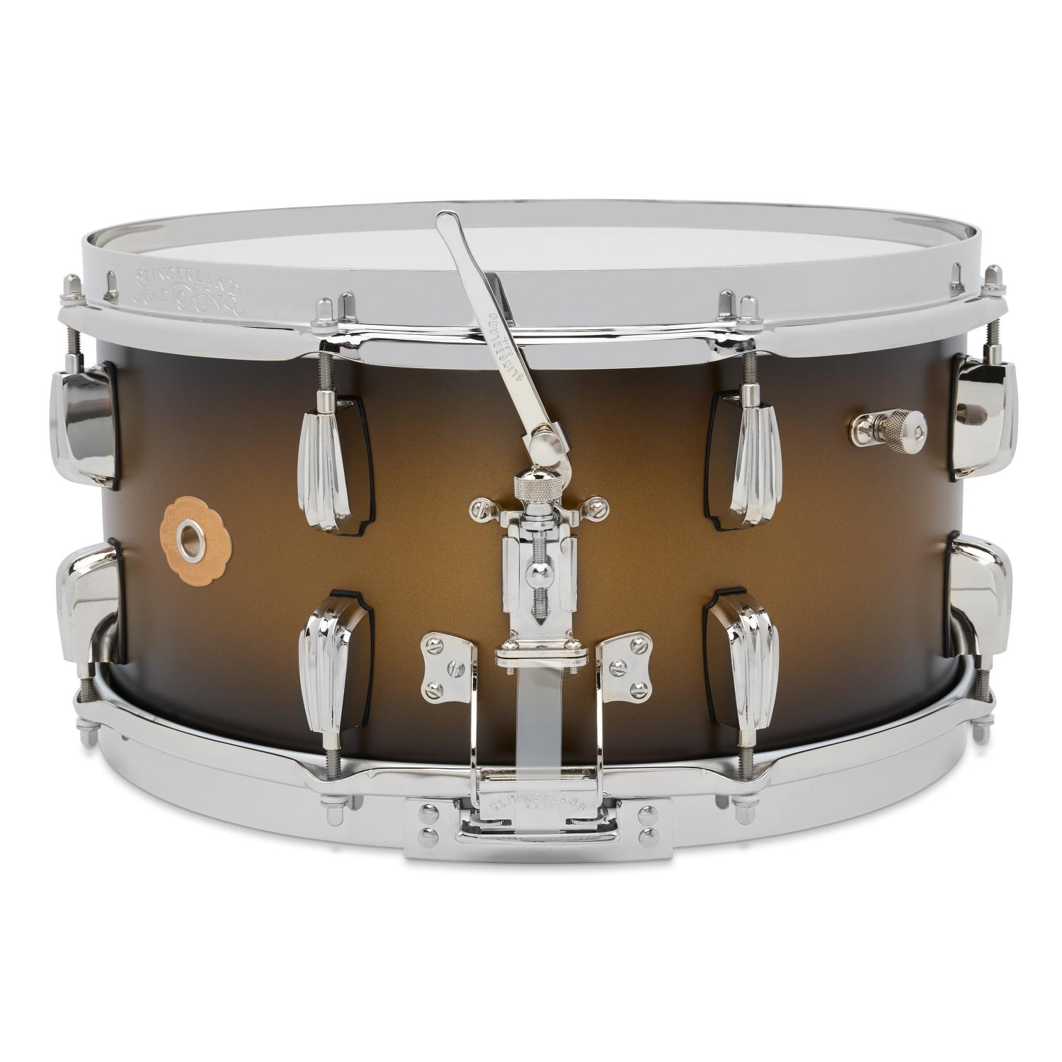 Slingerland Solid Maple Radio King Snare Drum 14x7 Black & Gold Duco Lacquer - Drum Center Of Portsmouth