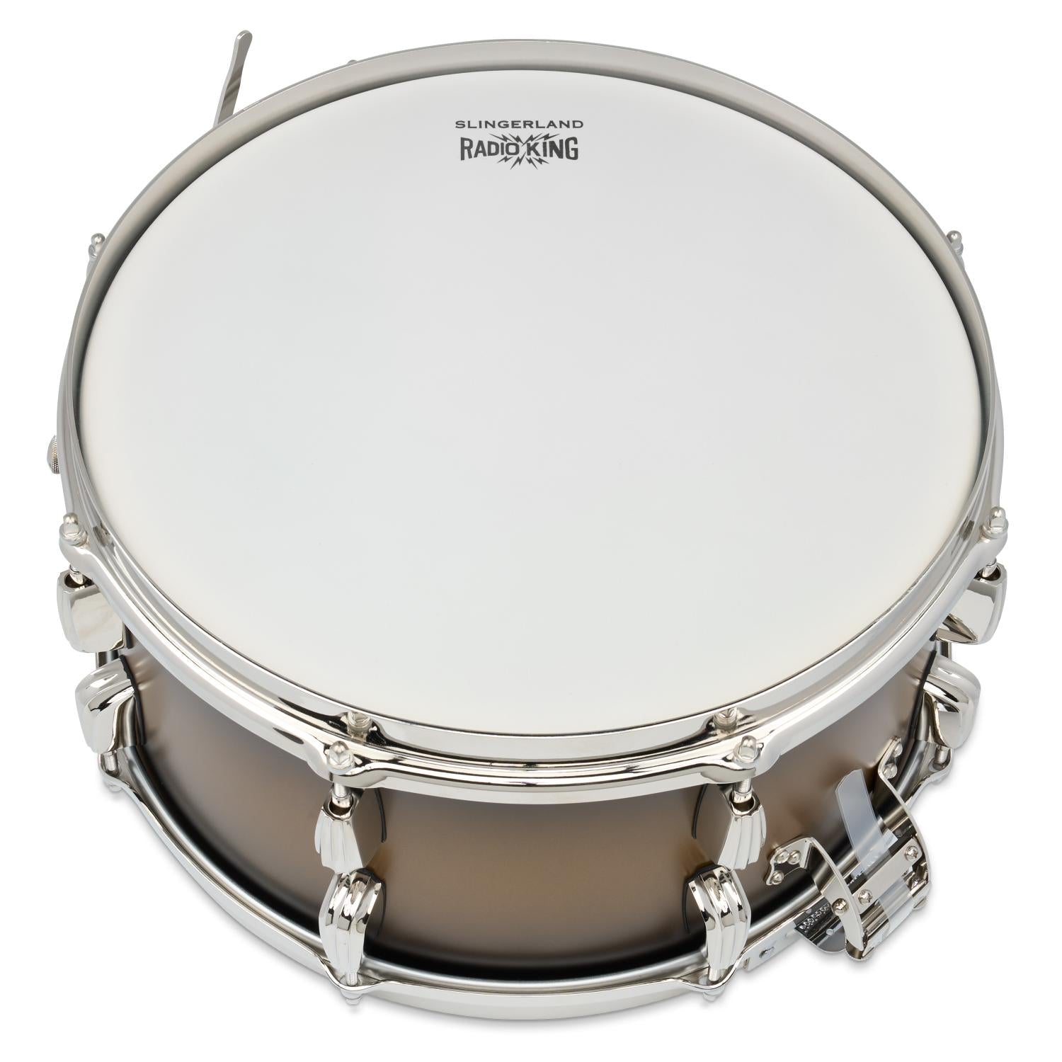 Slingerland Solid Maple Radio King Snare Drum 14x7 Black & Gold Duco Lacquer - Drum Center Of Portsmouth