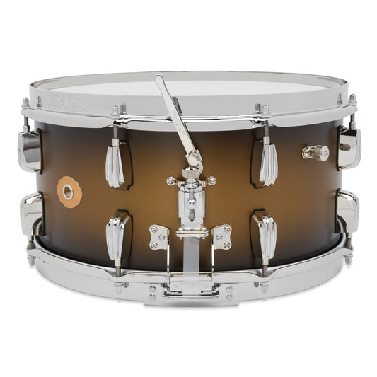 Slingerland Radio King Solid Maple Snare Drum 14x7 Black & Gold Lacquer - Drum Center Of Portsmouth