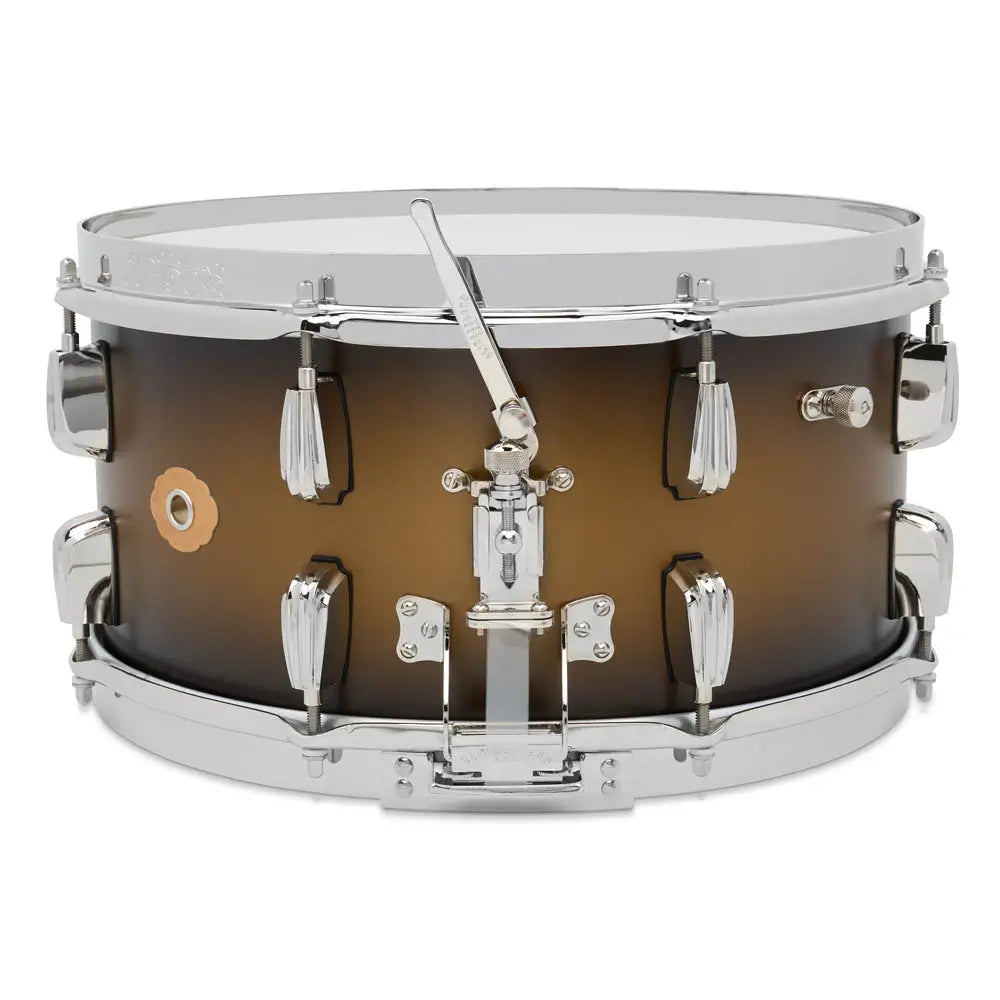 Slingerland Radio King Solid Maple Snare Drum 14x7 Black & Gold Lacquer - Drum Center Of Portsmouth