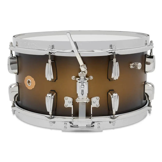 Slingerland Radio King Solid Maple Snare Drum 14x7 Black & Gold Lacquer - Drum Center Of Portsmouth
