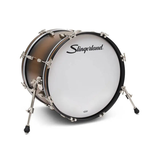 Slingerland Radio King Bass Drum 20x14 Black & Gold Lacquer