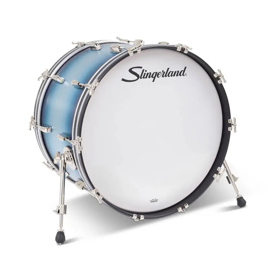 Slingerland Radio King Bass Drum 22x14 Blue & Silver Lacquer