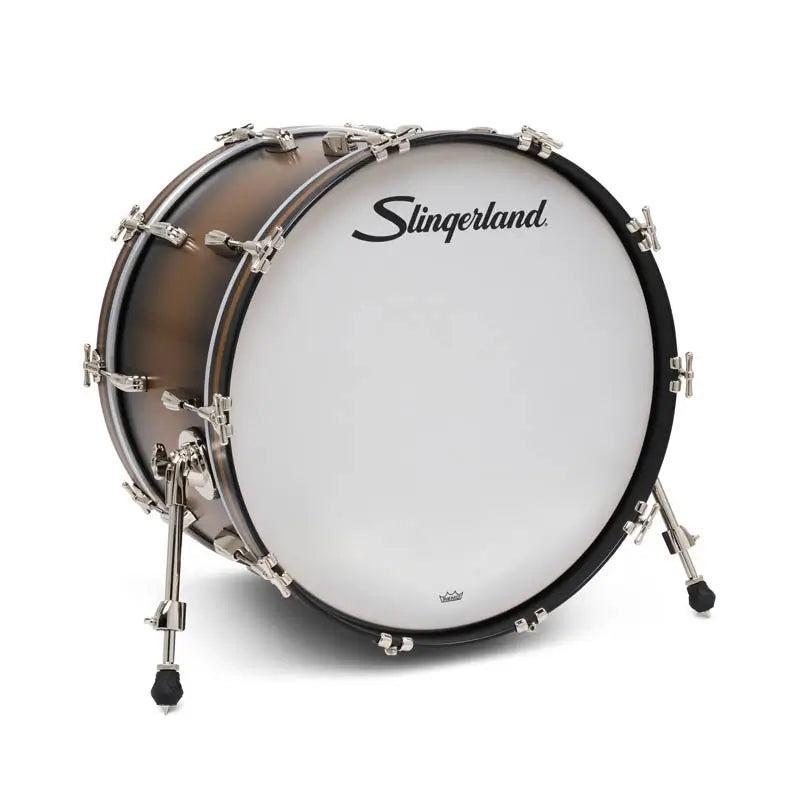 Slingerland Radio King Bass Drum 22x14 Black & Gold Lacquer