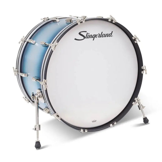 Slingerland Radio King Bass Drum 24x14 Blue & Silver Lacquer