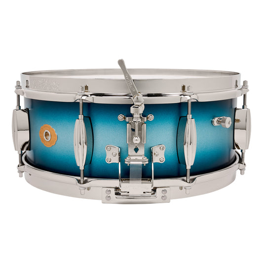 Slingerland Radio King Solid Maple Snare Drum 14x5.5 Blue & Silver Lacquer - Drum Center Of Portsmouth