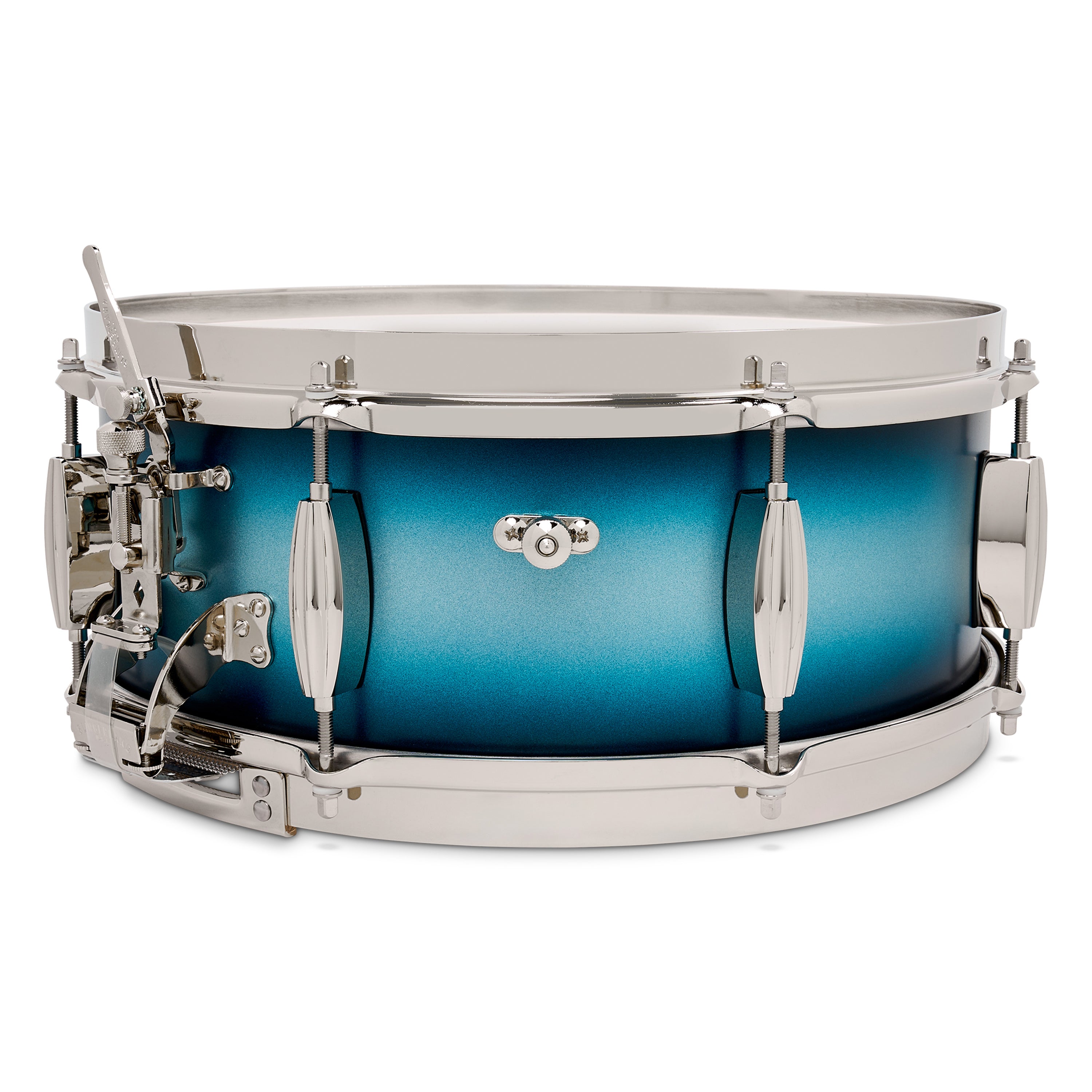 Slingerland Radio King Solid Maple Snare Drum 14x5.5 Blue & Silver Lacquer - Drum Center Of Portsmouth