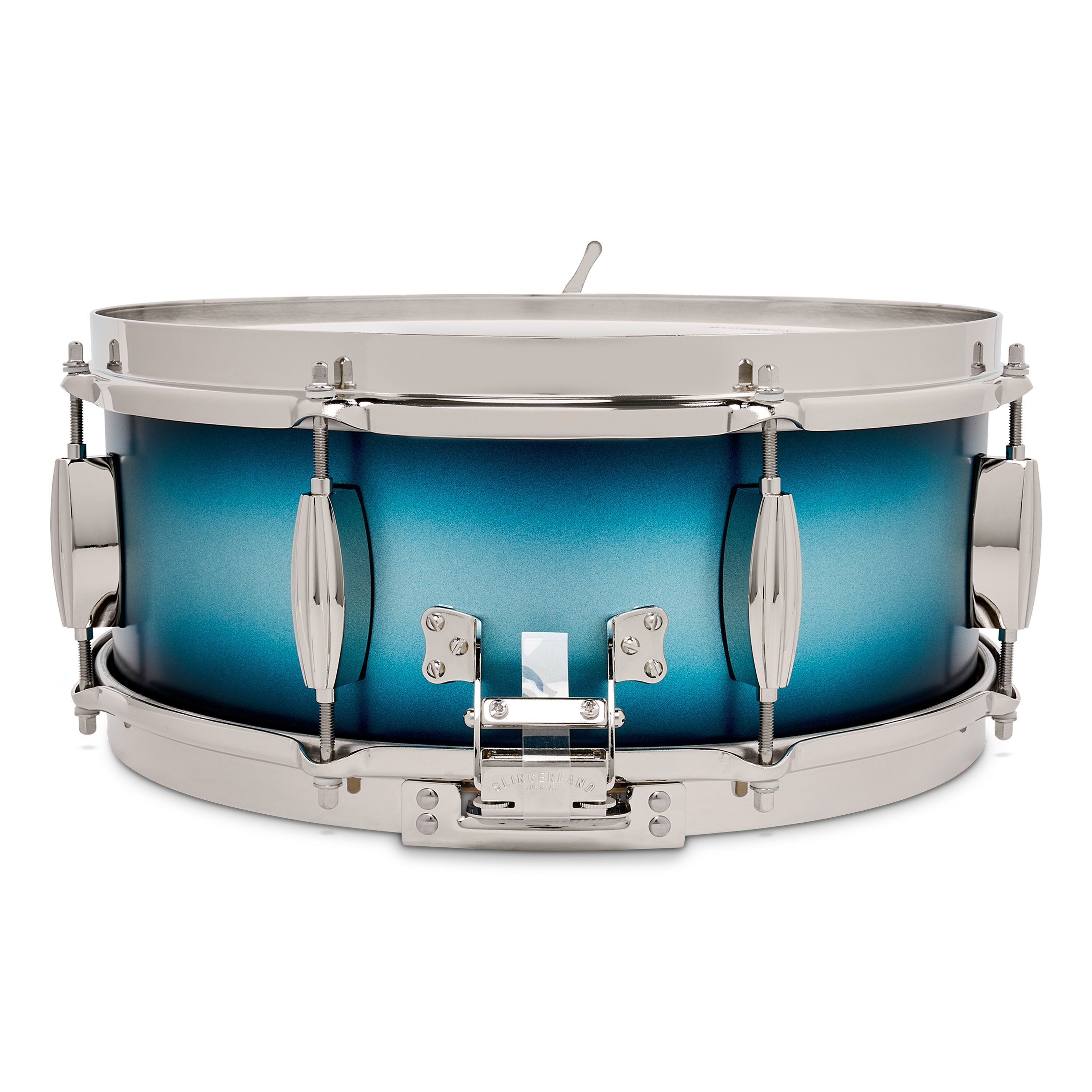 Slingerland Radio King Solid Maple Snare Drum 14x5.5 Blue & Silver Lacquer - Drum Center Of Portsmouth