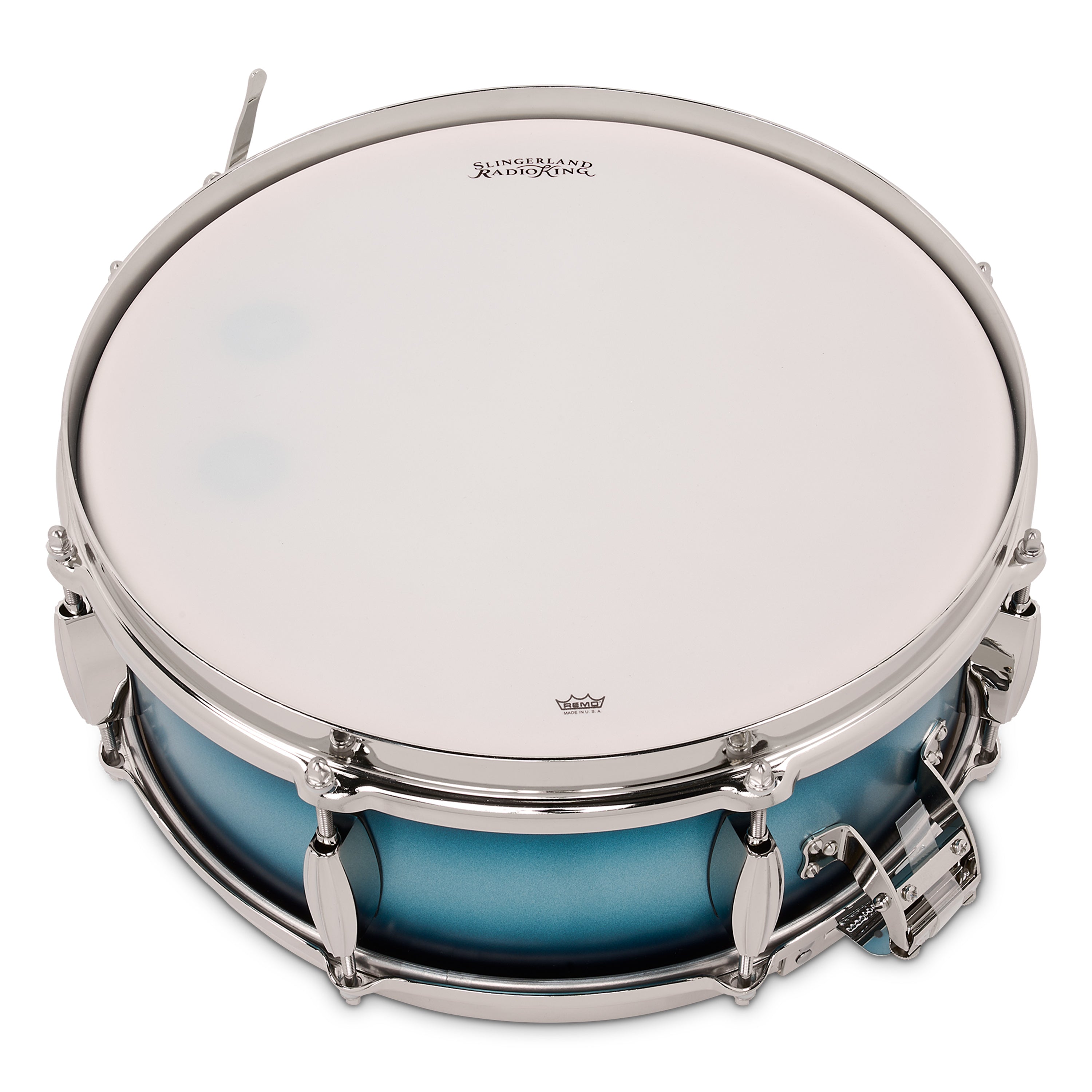 Slingerland Radio King Solid Maple Snare Drum 14x5.5 Blue & Silver Lacquer - Drum Center Of Portsmouth