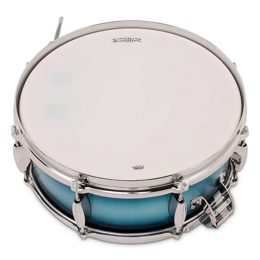 Slingerland Radio King Solid Maple Snare Drum 14x5.5 Blue & Silver Lacquer - Drum Center Of Portsmouth