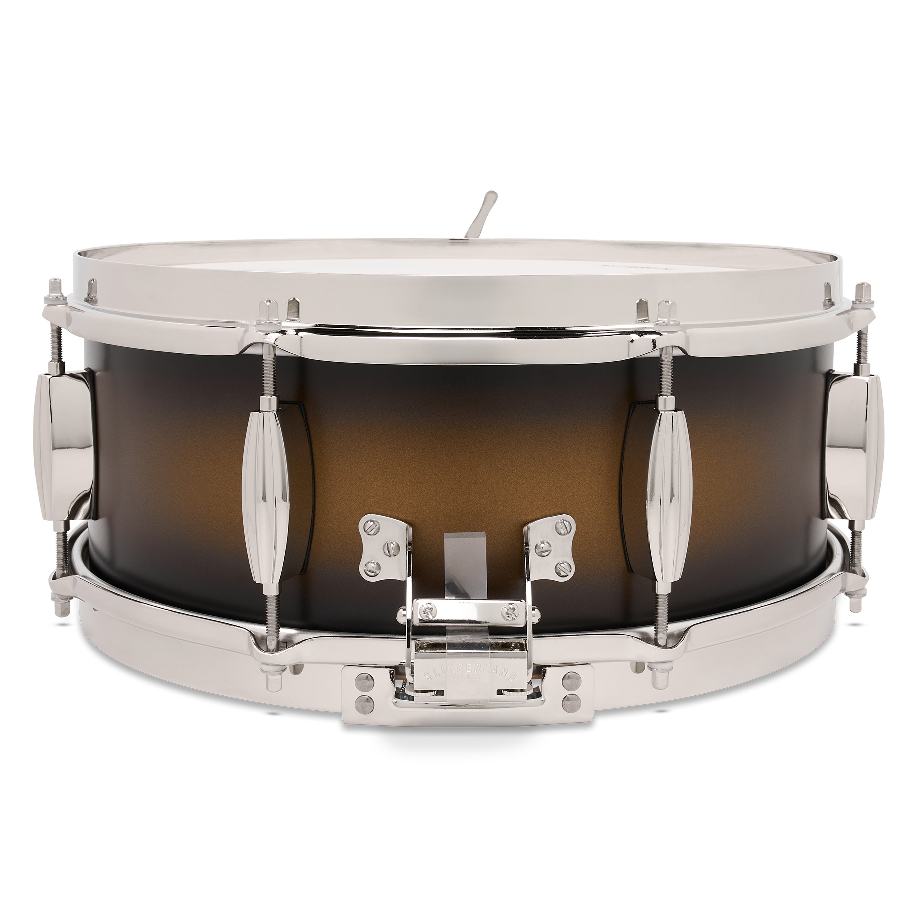 Slingerland Radio King Solid Maple Snare Drum 14x5.5 Black & Gold Lacquer - Drum Center Of Portsmouth