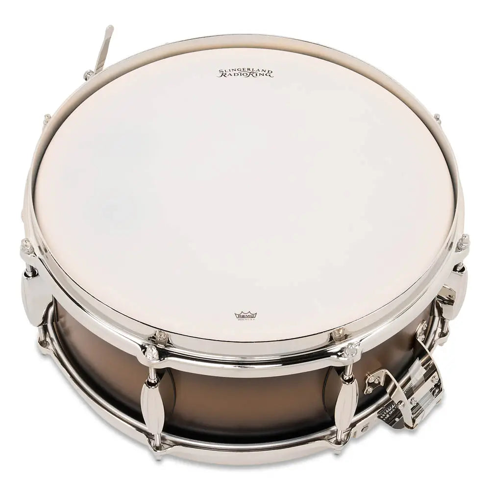 Slingerland Radio King Solid Maple Snare Drum 14x5.5 Black & Gold Lacquer - Drum Center Of Portsmouth