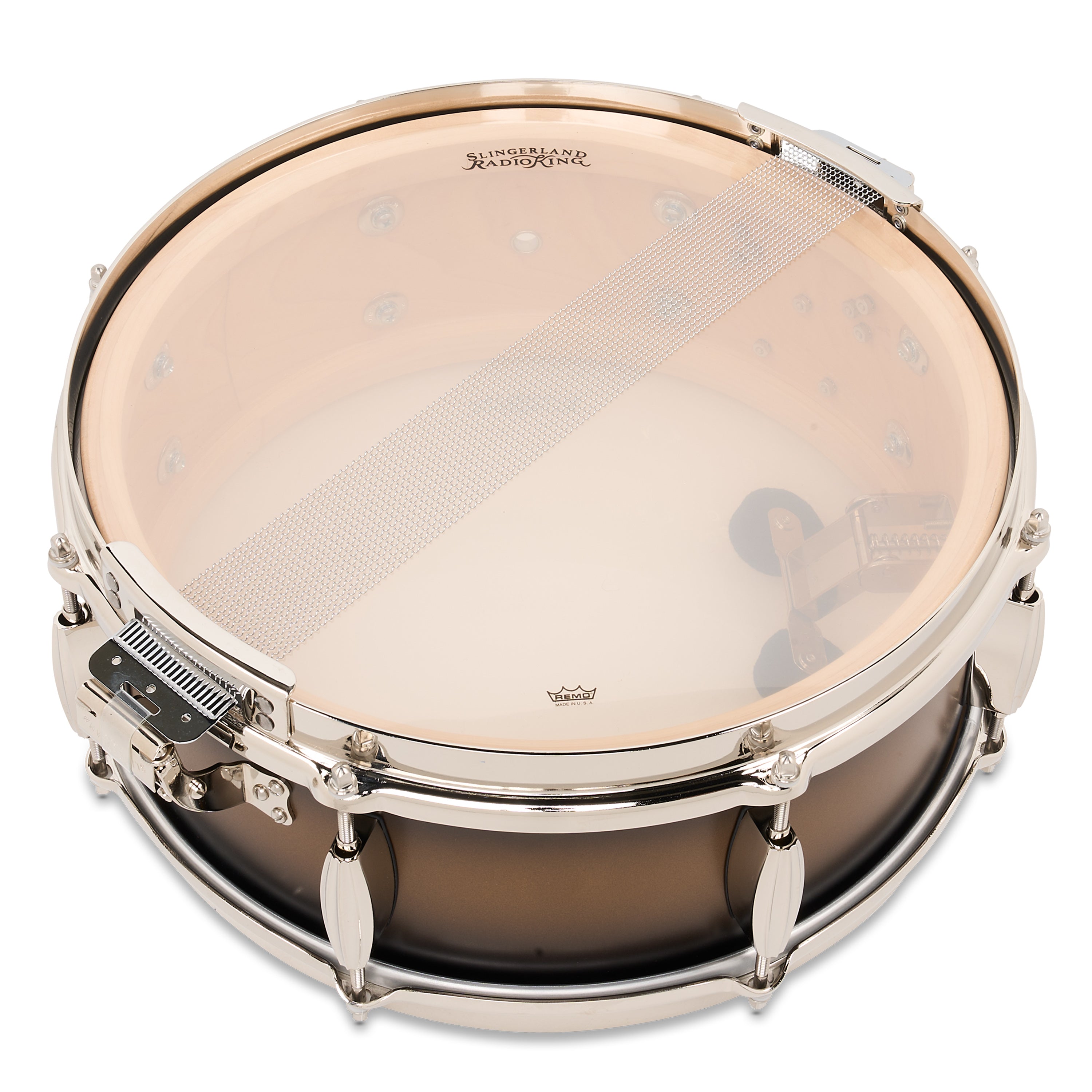 Slingerland Radio King Solid Maple Snare Drum 14x5.5 Black & Gold Lacquer - Drum Center Of Portsmouth