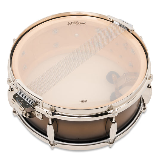 Slingerland Radio King Solid Maple Snare Drum 14x5.5 Black & Gold Lacquer - Drum Center Of Portsmouth