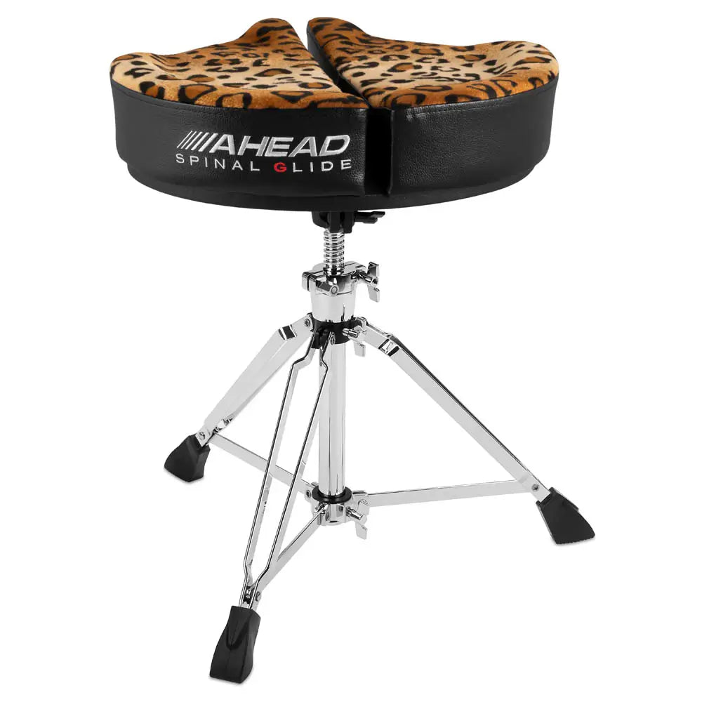 Ahead Spinal-G 3-Leg Saddle Drum Throne Leopard - Drum Center Of Portsmouth