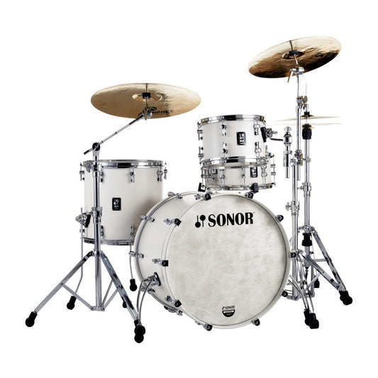 Sonor SQ1 3pc Drum Set 22/12/16 w/Matching BD Hoops Satin Pure White - Drum Center Of Portsmouth