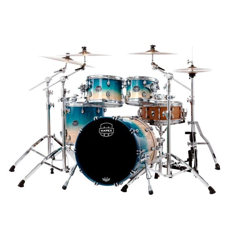 Mapex Saturn Fusion 4pc Drum Set w/o Snare Aqua Fade - Drum Center Of Portsmouth
