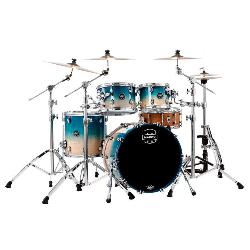 Mapex Saturn Fusion 4pc Drum Set w/o Snare Aqua Fade - Drum Center Of Portsmouth