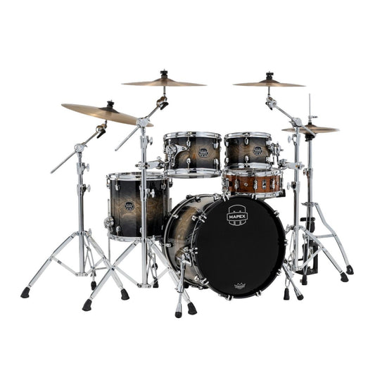 Mapex Saturn VI Fusion 4pc Drum Set 20/10/12/14 Black Ink Burst - Drum Center Of Portsmouth